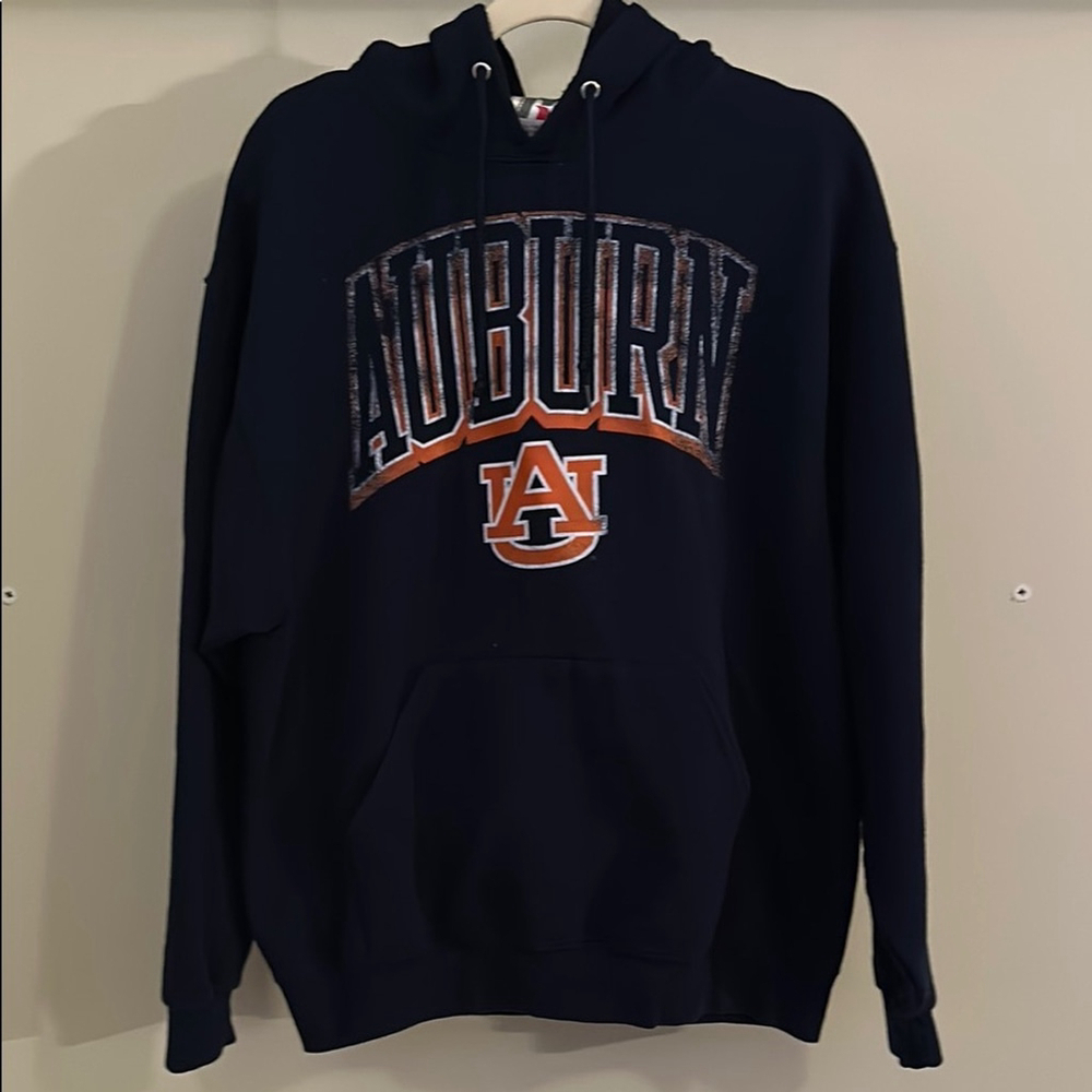 Russell Athletic Auburn University Navy Blue Sweatshirt Hoodie - L